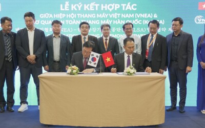Lễ ký kết hợp tác giữa Hiệp hội Thang máy Việt Nam (VNEA) và Cơ quan An toàn Thang máy Hàn Quốc (KoELSA)